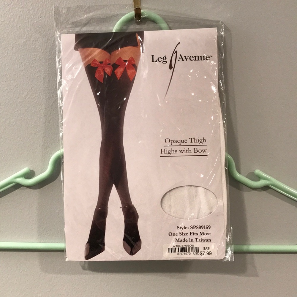 Bow thigh highs